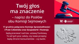 twój głos ma znaczenie - posłowie ustawa tzw. frankowa